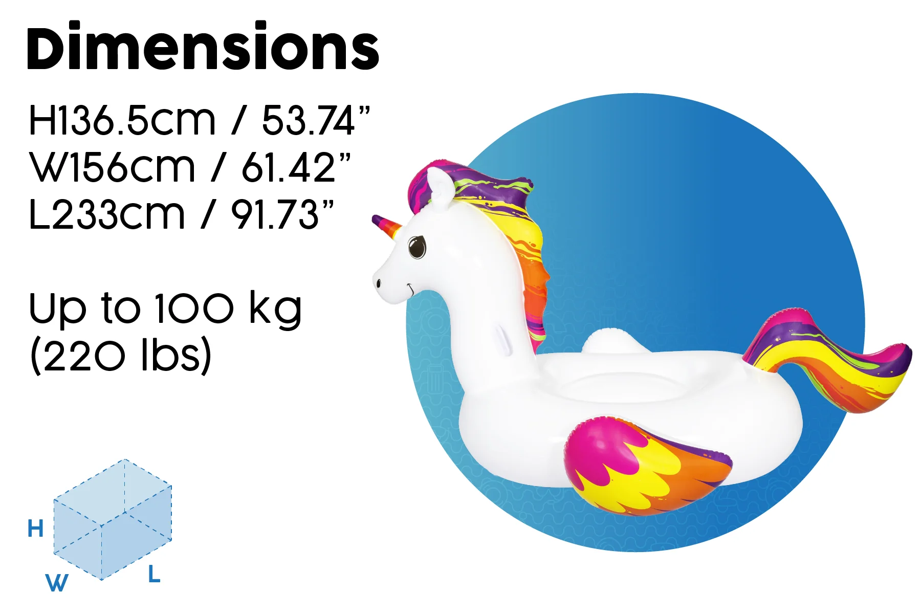 Inflatable Supersized Unicorn Pool Float - Image 8
