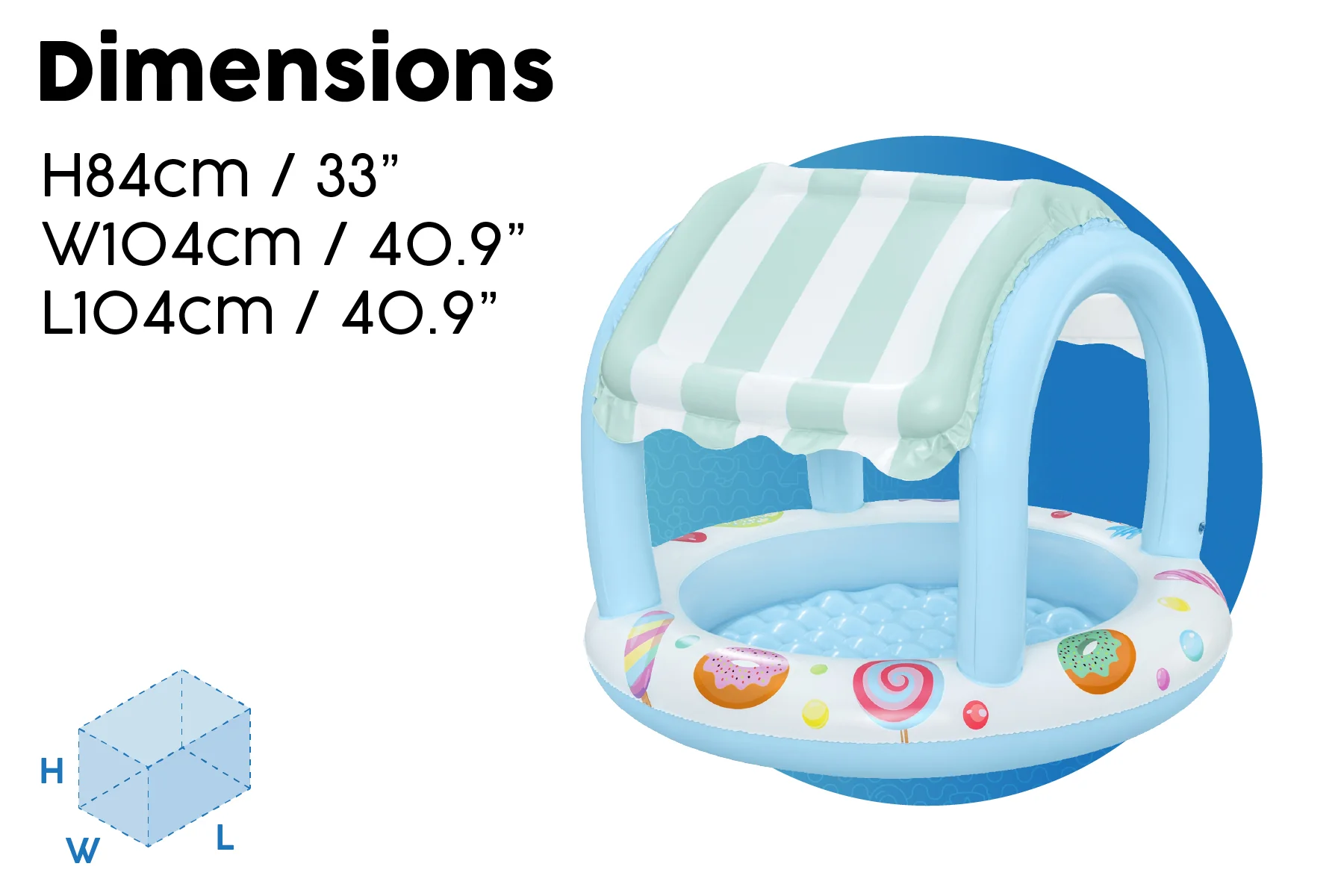 Sweet Shoppe Shaded Kiddie Pool - Image 9