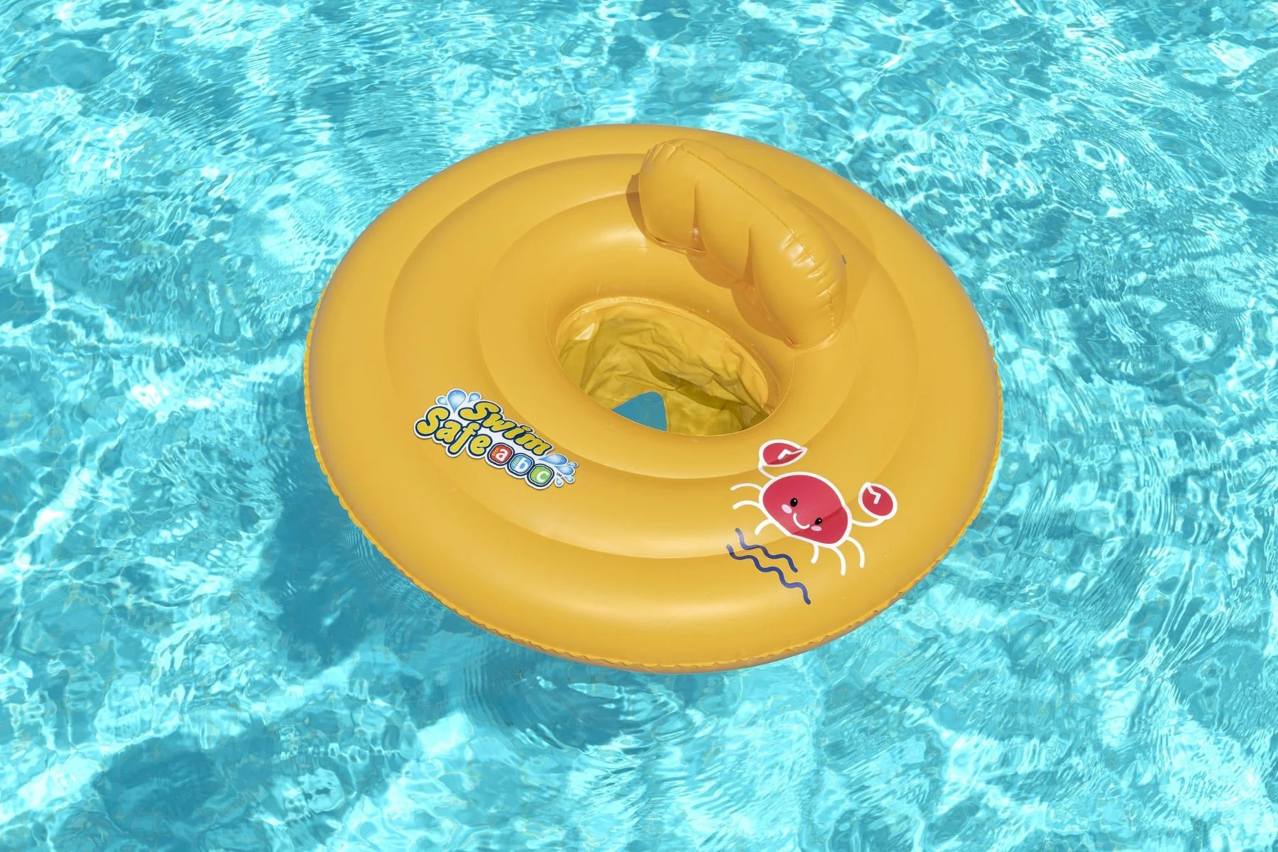 Inflatable Round Baby Boat Swim Ring, with Backrest - Image 5