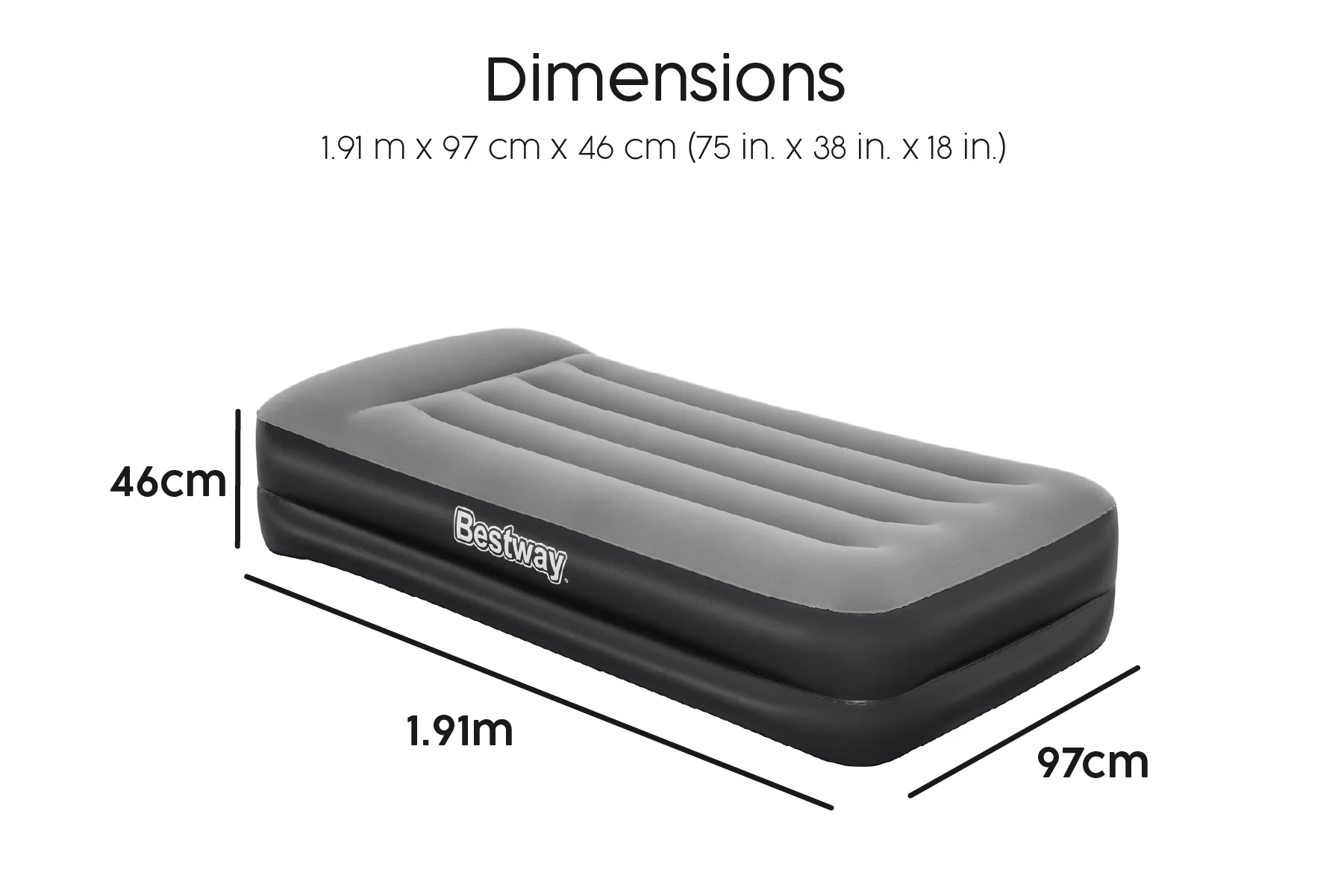 Tritech Air Mattress Twin Built-in AC pump - Image 9