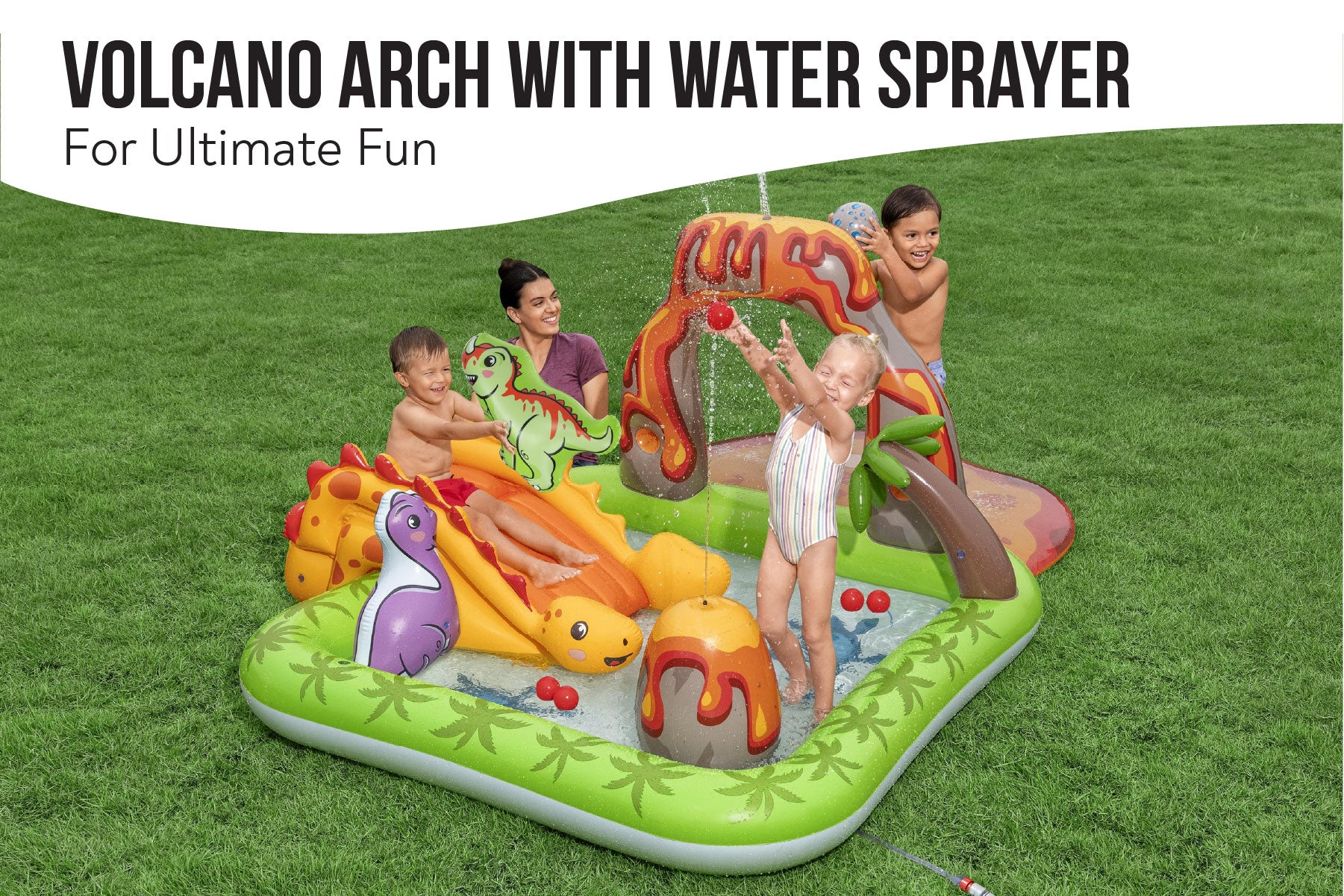 Volcano Springs Inflatable Paddling Pool with Play Centre - Image 5