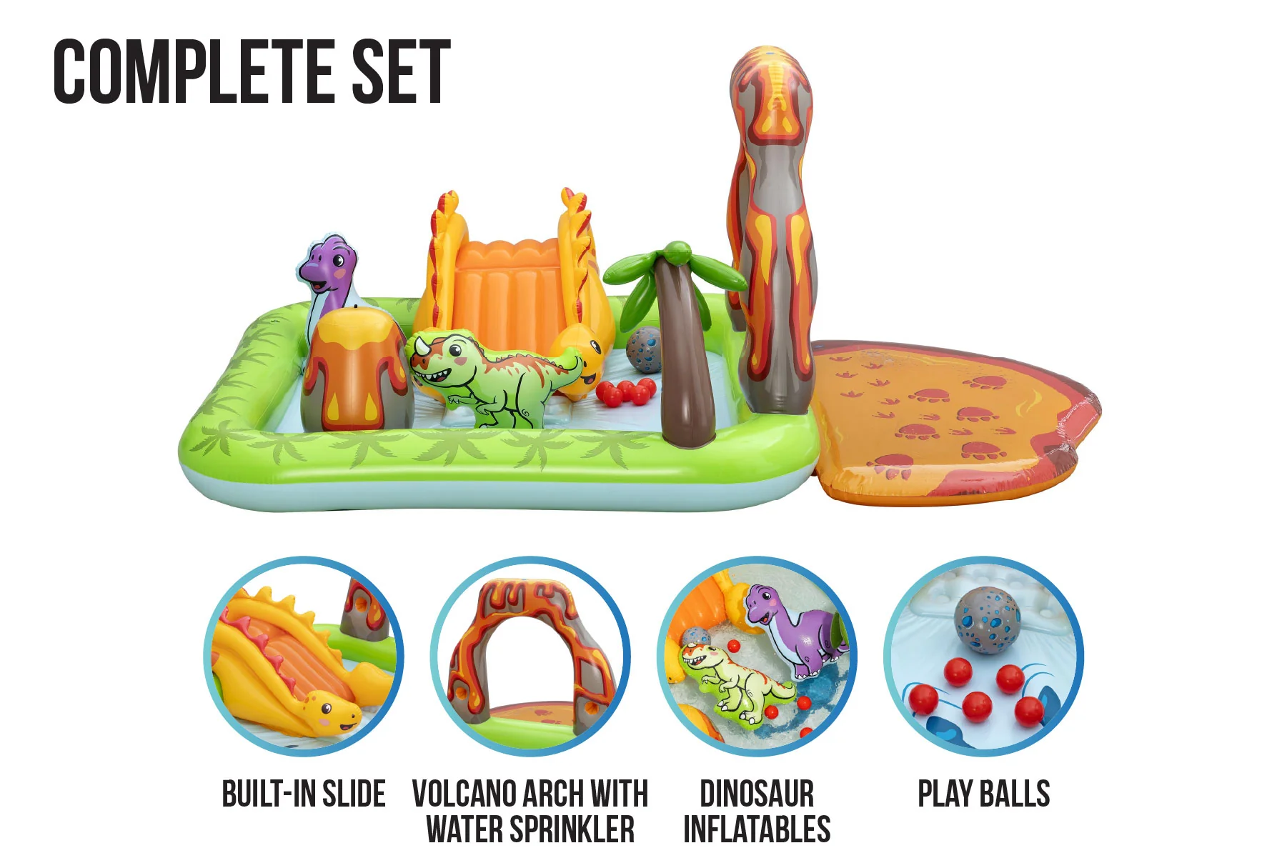 Volcano Springs Inflatable Paddling Pool with Play Centre - Image 8