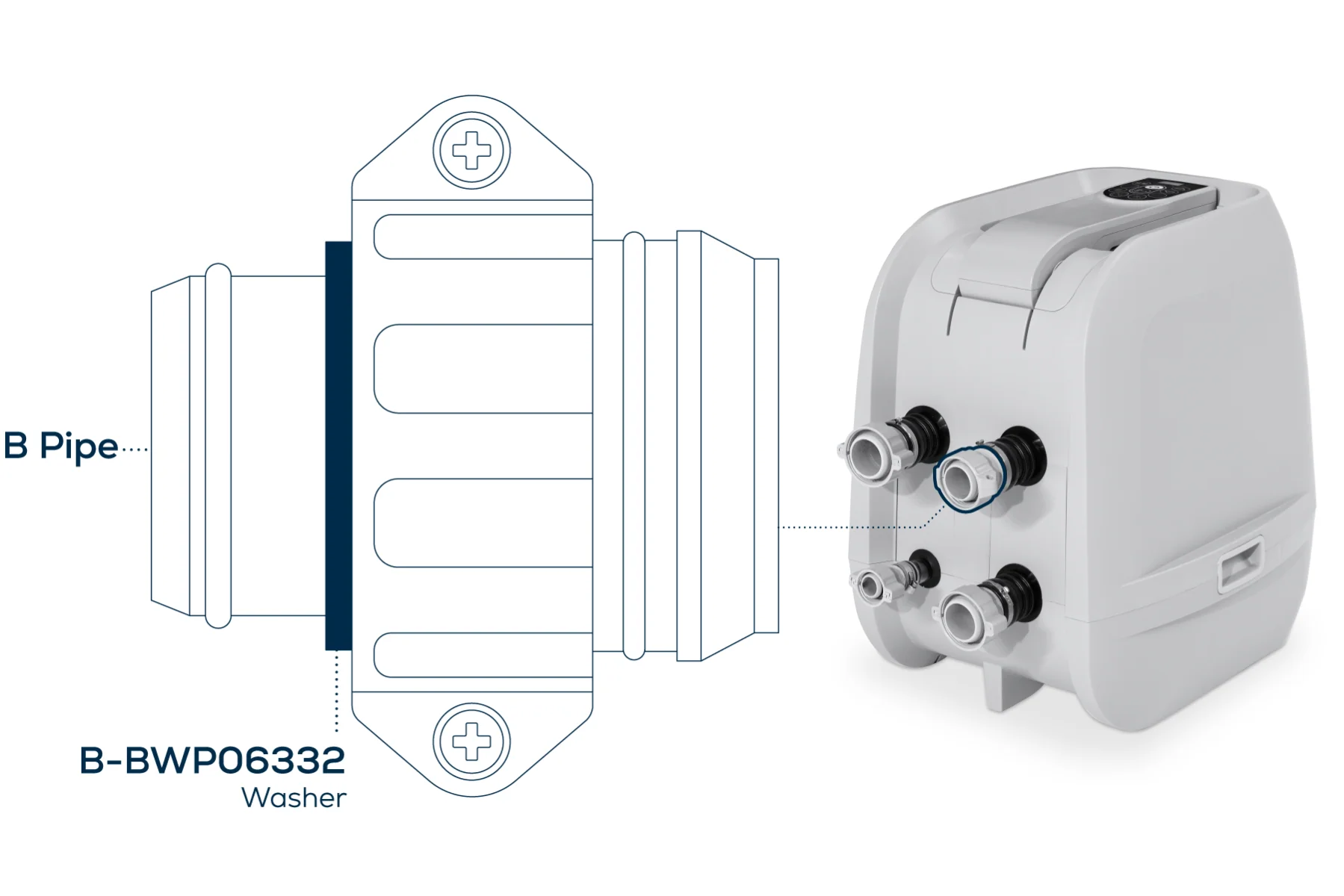 Washer for B Pipe - HydroJets - Image 2